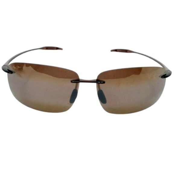MAUI JIM~422-06~Breakwall~POLARIZED SUNGLASSES RIMLESS LIGHTWEIGHT UNISEX w/CASE - Picture 2 of 8